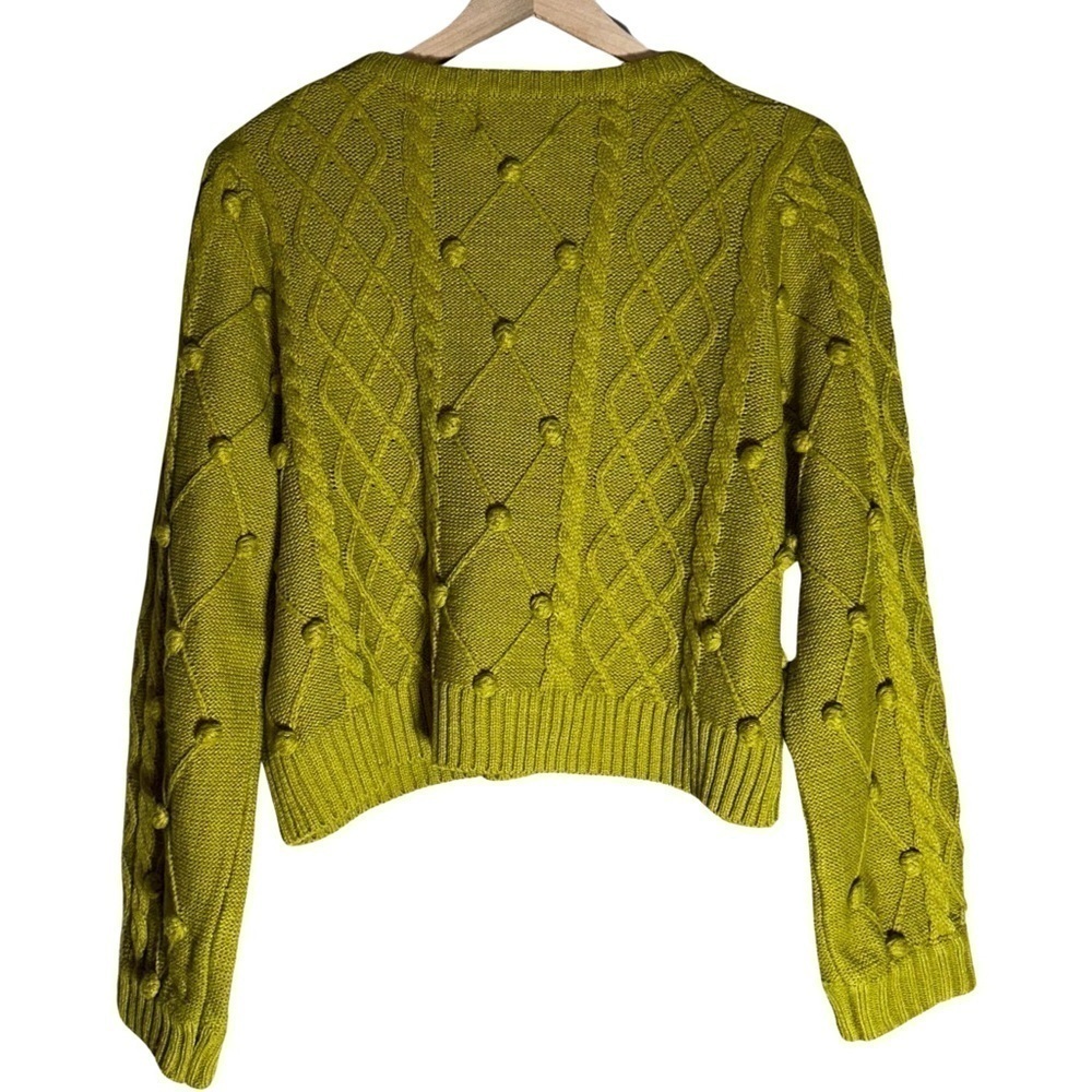 Listicle Cropped Pom Pom Sweater - Size S - Picture 4 of 7